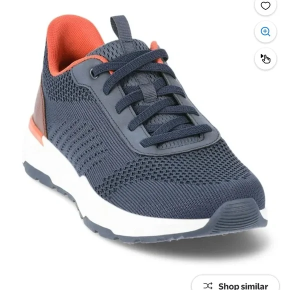 George Navy & Orange knit casual shoes Breathable Mesh & Memory Foam size 9 NWT - Picture 15 of 15